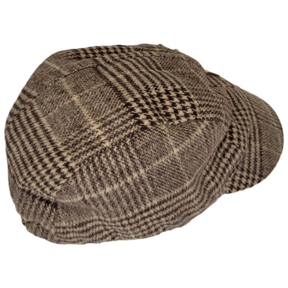 SCALA PRONTO Women's Wool Blend Houndstooth Jeweled Flat Cap Newsboy Cap - Picture 8 of 10